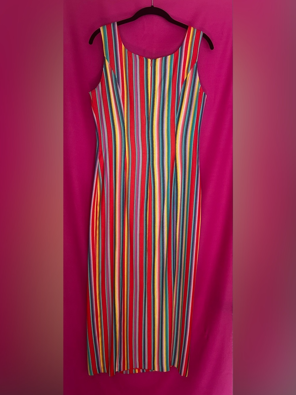 Cynthia Rowley Serape Stripe Maxi Dress Vintage Early 1990’s - Picture 2 of 7